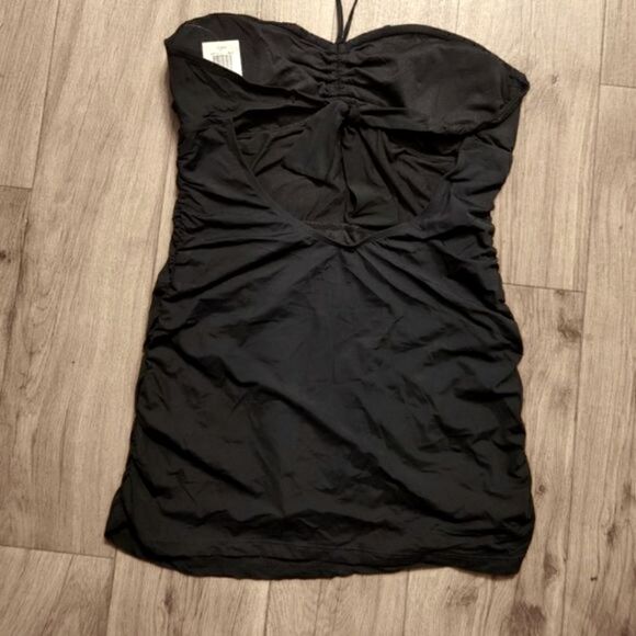 Vintage Halter Style Swimsuit Dress Black Size L - Picture 4 of 10